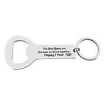 1 Year Anniversary Keyring Gift Bottle Opener Gifts Happy Anniversary Keychain 1st Anniversary Keyring Beers Lover Gift for Couples Wedding Anniversary Keyring Gifts for Boyfriend Husband Wife