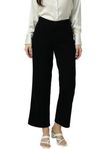 KRAUS JEANS Women's Cotton Blend Wide Leg Fit High-Rise Full Length Jeans (Black 30) (WFA-1605)