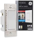 GE Enbrighten Add-On Switch QuickFit and SimpleWire, In-Wall Paddle, Z-Wave ZigBee Wireless Smart Lighting Controls, Latest Version, NOT A STANDALONE Switch, 46199