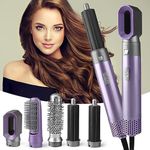 Drumstone (Don't Miss Offer 15 Years Replacement Warranty) 5 in 1 Multifunctional Hair Dryer Styling Tool, Detachable 5-in-1 Multi-Head Hot Air Comb, Violet Color