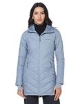 Columbia Women's Standard Heavenly Long Hooded Jacket, Tradewinds Grey, Small