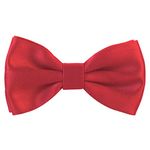 PELUCHE STYLE EVERMORE Essentials Premium Satin Red Bowtie For Men- Comes In A Gift Box