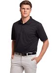 Russell Athletic Men's Dri-Power Performance Golf Polo, Black, 3XL