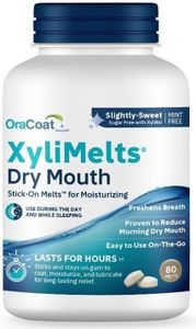 OraCoat XyliMelts Dry Mouth Relief Discs – Xylitol –Oral Adhering Discs for Day & Night Use – ARTG Listed – Non-Acidic, Time-Release Formula (80, Slightly-Sweet Flavor)