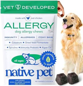 Native Pet Dog Allergy Chews – Natural Dog Skin Allergies Treatment – Anti Itch for Dogs - Dog Allergy Relief – Itch Relief & Allergy Support for Dogs – Dog Probiotics for Itchy Skin - 120 Chews