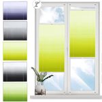 Pleated Blinds Window Blinds 25 x 110 cm Quick Fix and Easy to Install, Blackout Blind,Pleated Shades Includes All Assembly Parts, for Bedroom Bathroom Kitchen, Yellow