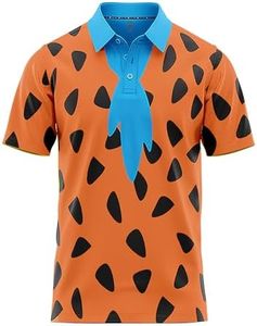 Funny Parody Golf Polo Shirt - Fun & Retro Movie Inspired Performance Quick Dry UPF Sun Protection Moisture-Wicking Shirts Great for Casual Wear (US, Alpha, X-Large, Regular, Regular, Fred)