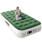 Zearna Air Mattress Twin with Built in Pump - 2 Mins Quick Self Inflatable,13"/550lbs Max Blow Up Bed, All Night Stability No Lost Air，No Peculiar Smell for Camping,Home,Guests & Portable Travel