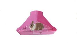 Taiyo Pluss Discovery® Rabbit Toilet Litter Tray, Size: (34X24X16 cm), Litter Tray - Rabbit, Hamster, Guinea Pigs (Pink Color)