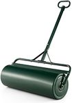 IRONMAX Lawn Roller, 17 Gallons/63 L Manual & Tow-Behind Steel Sod Roller w/Push Pull Handle, Lawn Rollers Tow Behind Water Filled for Yard, Park, Garden, Ball Field (17 Gallons, Green)