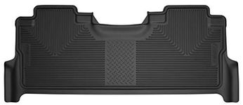 Husky Liners X-act Contour Floor Mats | Fits 2021-2024 Ford F-150 SuperCrew w/Fold Flat Storage; 2017-2024 Ford F-250/F-350/F-450 SuperCrew | 2nd Row, 1-pc Black - 53381