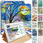 DuraSafe Cases for iPad 5/6 & Air 1/2-9.7" A1893 A1954 A1822 A1823 A1566 A1567 A1474 A1475 A1476 Printed Folio Silicone Smart Cover with Honeycomb Cooling Feature - Color Emblem