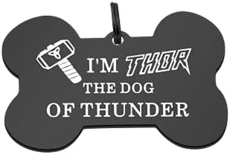 ENSIANTH Dog Collar Tags Dog Gift Superhero Gift Funny Dog of The Thunder Pet Tags Dog Lover Gift (Dog of Thunder)