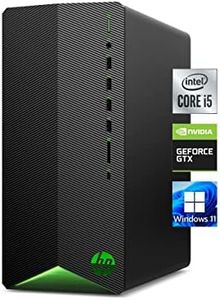 HP Pavilion Gaming Desktop, 10th Generation Intel Core i5-10400F Processor, NVIDIA GeForce GTX 1650 Graphics, 8 GM RAM, 256 GB SSD, Windows 11 Home (TG01-1120, Shadow Black)