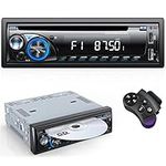 Chismos 9V-24V Car Stereo Radio Bluetooth with CD DVD Player,1DIN RDS/FM/AM Car Radio Bluetooth Handsfree 7 Colors MP3 Player with 2 USB/SD/AUX(Multi-coloured)