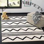 ZARACARPETS; 'can Change The Floor Soft Wool Hand Made (USA) Exported Carpets for Home Decor, Carpets for Luxury Home Size 6 Feet by 9 Feet (6x9 feet) Black Lifeline