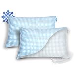 Sleepavo Cooling Pillow Case Queen Size - Cool Pillow Case for Hot Sleepers Zipper Soft Cooling Pillow Protector Pillowcase for Night Sweats with Derived Viscose Rayon - Queen Pillow Covers