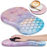 Acezeek Mouse Mat Wrist Support, Mouse Pad, Ergonomic Mouse Mat with Memory Foam, Wrist Rest with Non-Slip, Pain Relief Mousepad&Computer Mouse Mat for Home Office Games