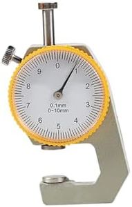 WUTA Leather Thickness Gauge Measuring Tools 0-10mm/0.1mm Dial Thickness Gauge Paper Meter Tester for Hollow Pipe, Circular Tube, Leathercraft