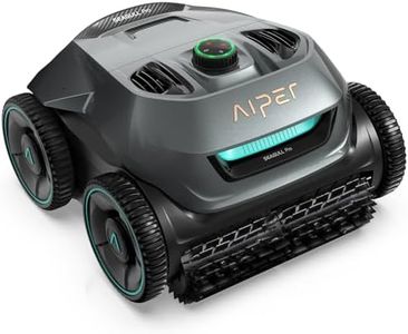 AIPER Cordless Robotic Pool Cleaner, WavePath Navigation, Wall-Climbing, Quad-Motor, 150 mins Runtime for Inground Pools up to 1,600 sq.ft, Seagull Pro ZT6002