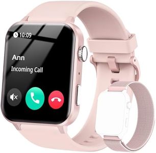 IOWODO R30Pro Smart Watch for Men and Women, Smartwatch, 1.85" with Call and Whatsapp Messages Function Bluetooth 5.0, 100 Sport Modes for iOS Android Phone (Pink)