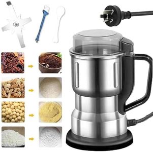Electric Grain Mill Grinder(AU Plug), 600G High-Speed Electric Coffee Grinder, Stainless Steel Blade Powder Grinding Machine for Spices, Coffee, Corn, and Pepper