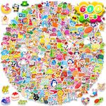 600pcs Stickers for Adults, Cool Random Stickers, Water Bottle Stickers for Teens Kids Boys, Waterproof Vinyl Sticker Pack for Laptop Skateboard Phone Case, Bulk Decals