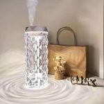 D & J SHOP Humidifier for Room Cool Mist Aroma Air Diffuser LED Crystal Acrylic Colorful Rose Light Effect Fragrance Touch Night Light Humidifier for Home, Office, Bedroom