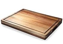 Niveau Large Wooden Chopping Board - Premium Thick Acacia Wood Butchers Block Cutting Board Reverses as a Wood Serving Platter/Cheese/Charcuterie/Bread/Grazing Board