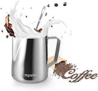 Milk Frothing Pitcher Steamer Cup Foam Making-Suitable for Cafe Americano- Hot Chocolate-Stainless Steel 350ml(12oz) for Drip Coffee Machines