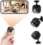 RANBENKY Hidden Camera with Wireless Indoor Small Camera Full HD 1080P Night Vision Motion Detection Security Camera for Smart Home Surveillance Micro Secret Nanny Mini Camera with App Control A9