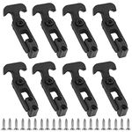 Creatyi 8 PCS Rubber Flexible T-Handle Draw Latches,for Tool Box,Cooler, Golf Cart, Engineering Machine Hood or Farm Machinery