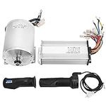 VEVOR 1800W Electric Brushless DC Motor Kit 48V High Speed Brushless Motor with 33A Speed Controller and Throttle Grip Kit for Go Karts E-Bike Electric Throttle Motorcycle Scooter and More (1800W)