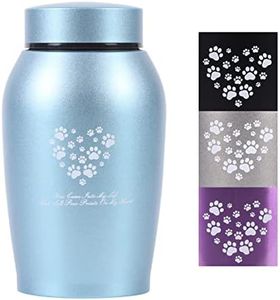 Stainlee Steel Pet Urns,Premium Urns for Dog and Cat Ashes,Paws Engraved Dog Urn for Ashes,Cat Creamtion Urn for Ashes,Pet Urn for Large Dog