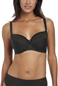 Fantasie Women's Illusion Underwire Side Support Full Coverage Bra, Black, 38 G UK