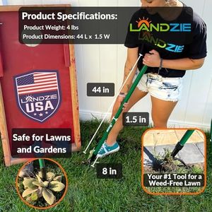 Landzie Weed Puller Tool – Manual Garden Weeder for Lawn Care