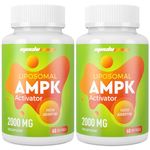 Liposomal AMPK Activator Capsules 2000 mg(2 Package),6-in-1 Formula with Quercetin Dihydrate, Resveratrol and Cinnamon Bark, for Antioxidant Support and Cellular Regulation, NO Soy,NO Gluten