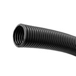 MGI SpeedWare Corrugated Non-Split Conduit, Black Wire Tubing for High-Temperature Automotive Harness and Indoor Outdoor Wire Management - 25ft Length (Inner Diameter 1/4")