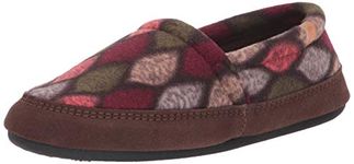 Acorn Women's Moc Slipper, Brown & Pink Leaves, 8-Numeric_9