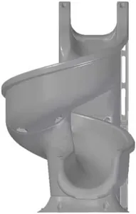 Global Pool Products Tsunami Inground Swimming Pool Water Slide Deck Mounted Grey GPPSTS-Grey