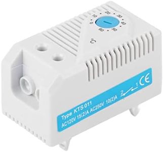 Termostato Mecánico Ajustable Controlador de Temperatura de 0 a 60 Grados, Regulador de temperatura Interruptor de Termostato para Armario(KTS011)
