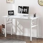 Need Office Computer Desk - 47.2L Sturdy and Heavy Duty Folding Laptop Table,Writing Table/Home Office Desk/Sewing Table,No Assembly Required,White AC5DW(120 * 40)