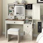 GlouMod Farmhouse Makeup Vanity Des