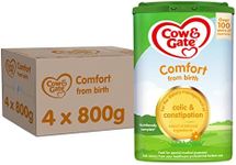 Cow & Gate Comfort Baby Milk Powder Formula, from Birth, 800 g (Pack of 4)