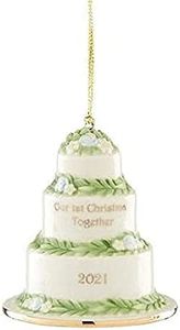Lenox Adorno para Tartas Our First Christmas Together 2021, 0.40, Marfil