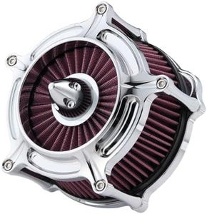 Motorcycle Air Filter for Harley Air Cleaner Davidson Air Intake Cleaners Harley Softail Touring Street Road King Glide Powersports Air Filters C-For Softail 93-15 Dyna Twin Cam 93-17 Touring 93-07Red