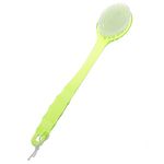 Electomania® Body Bath Shower Back Brush Massager Spa Scrubber Long Handle with Super Soft Bristles Back Scrubber Wholesome Dry Skin Bath Brush (Green)