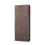 Phone Shell for iPhone 12 pro max Coffee Holder Flip Shell Vintage Matte Leather Bills Slot 6.7inch Retro 2Card Slot (ID Card,Credit Card) Full Protection Accurate Cutouts Gift Girls Boys