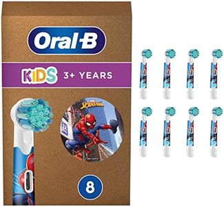 Oral-B Kids Recambios para Cepillo de Dientes Eléctrico de Niños, Pack de 8 Cabezales, con Motivos de Spyder-Man - Originales