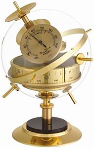 TFA Dostmann Station météo analogique Sputnik, 20.2047.52 avec baromètre, thermomètre, hygromètre, prévisions météo, Or, Design